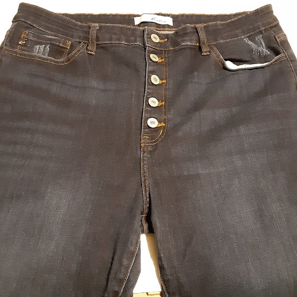 KanCan Women's High Waisted Button Fly Women's Estilo Jeans 2XL KC7273RH-B
